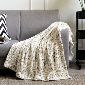 Cheer Collection Animal Print 60 x 70 Inches Reversible Throw Blanket